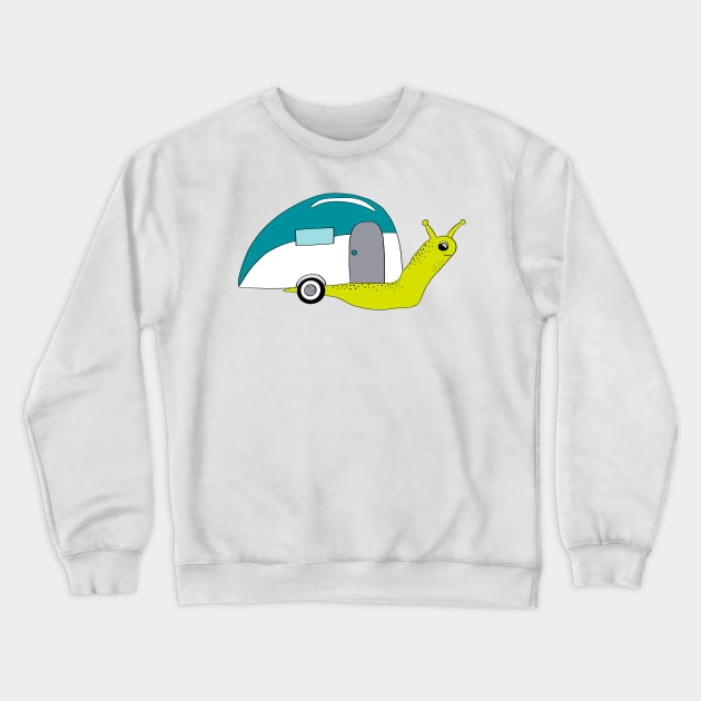 Snail Camper Crewneck Sweatshirt by Alissa Carin